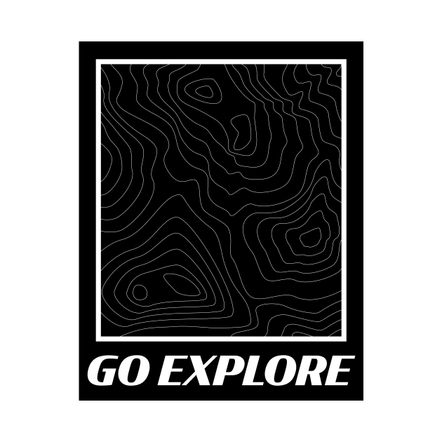 Go Explore Topographic Adventure Map by The Vintage Look