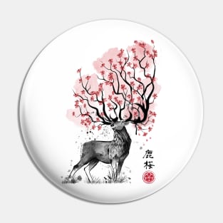 Sakura Deer Pin