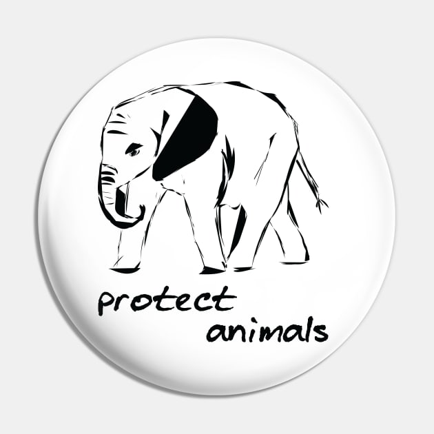 protect animals - elephant ink sketch Pin by Protect friends