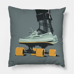 Retro Skateboarder Pillow