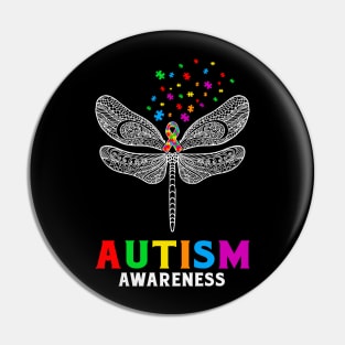 Dragonfly Puzzle Autism Awareness Gift for Birthday, Mother's Day, Thanksgiving, Christmas Pin