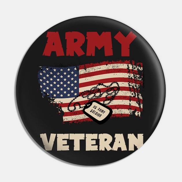 American Flag Camo Proud Us Army Veteran Pin by trendst