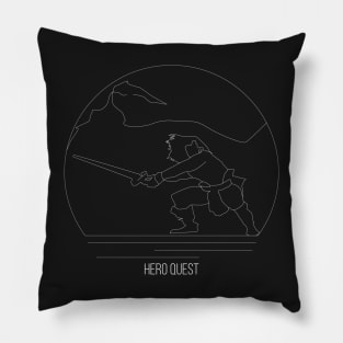 Heroquest Minimalist Line Art - Board Game Inspired Graphic - Tabletop Gaming  - BGG Pillow