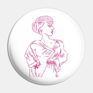 Woman in Pink Pin