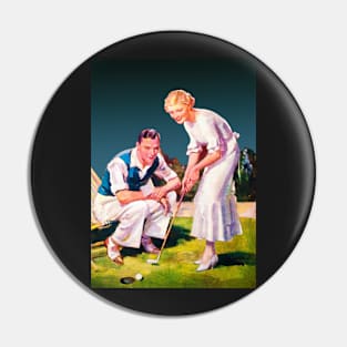 1934 Golf Watercolour Pin