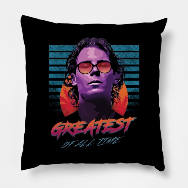 Rafael Nadal GOAT Pillow by slawisa