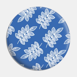 Contour of white petals on a blue background. Pin