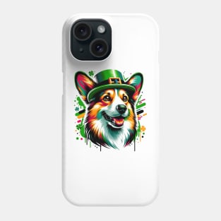 Cardigan Welsh Corgi in Saint Patrick's Day Festivity Phone Case