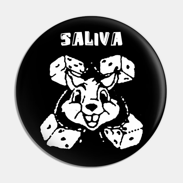 saliva and the rabbit Pin by doggo babushka