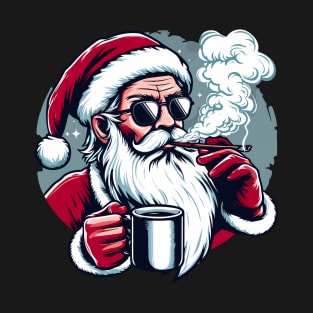 Santa smoking a cigarette T-Shirt