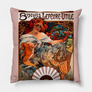 Art Nouveau Vintage Poster Pillow