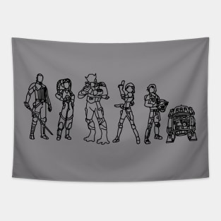 rebels space family Tapestry