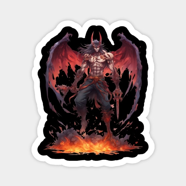 Malevolent Depths Perils of the Evil Demon Hell Underworld Magnet by animegirlnft