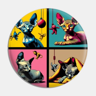Sphynx Pop Art - Cute Kitties Pin