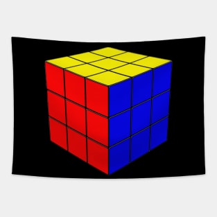 Rubik's Cube - Red, Blue, Yellow Colours Tapestry