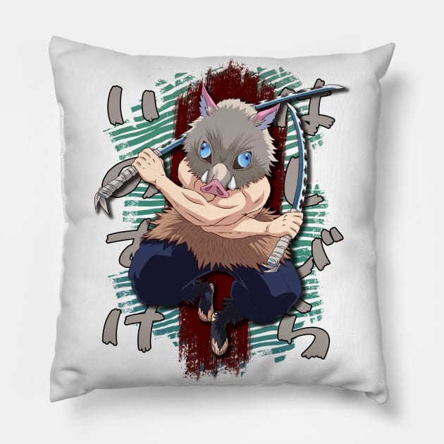 Inosuke Wall v2 Pillow by Gonpachiro