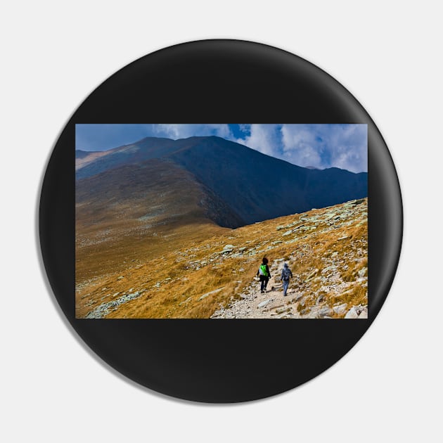 Mother and son hiking into the mountains Pin by naturalis