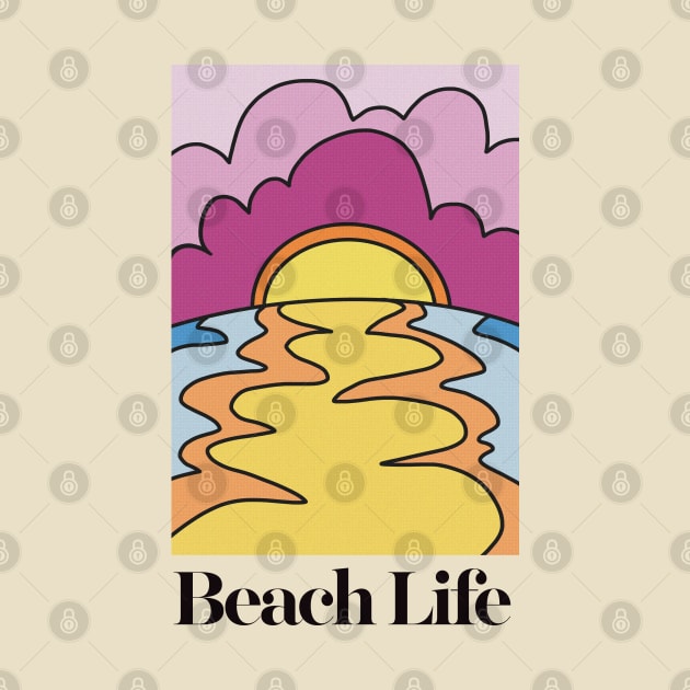 Beach Life - Summer Typographic Design by DankFutura