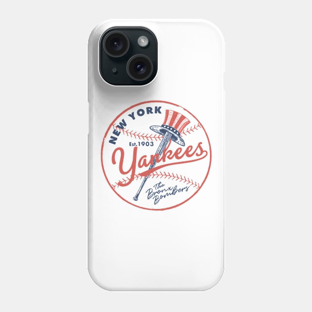 New York Yankees Top Hat 3 by Buck Tee Phone Case by Buck Tee