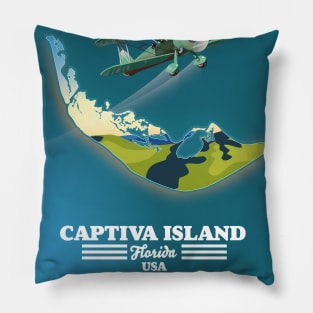 Captiva Island Florida USA map Pillow