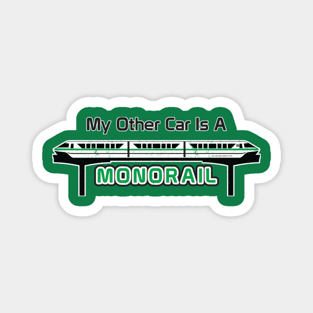 Other Car - Monorail Green Magnet by OneLittleSpark