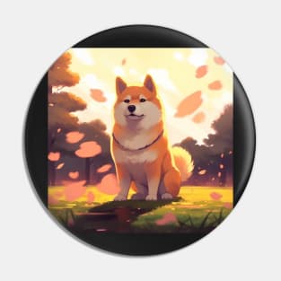 Dreamy Shiba Inu Pin