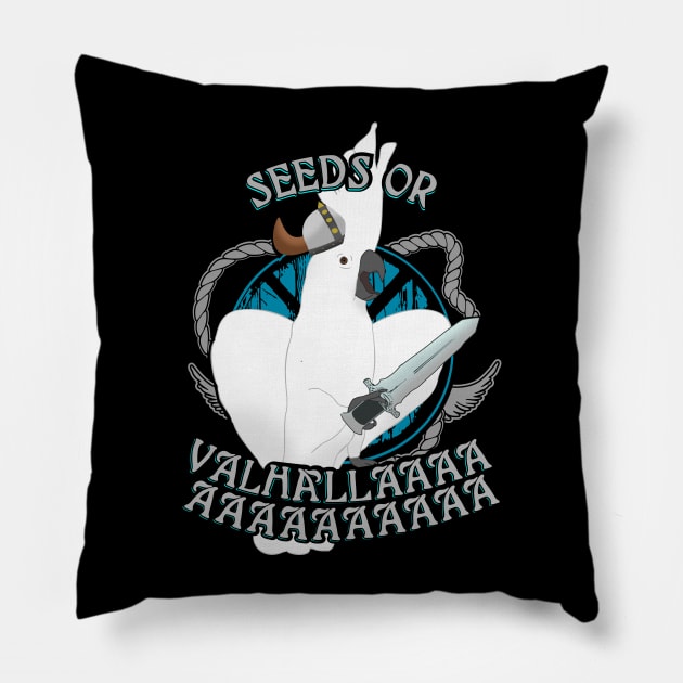 seeds or VALHALLA - cockatoo Pillow by FandomizedRose