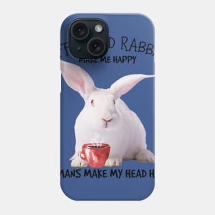 Rabbit And Coffee make me happy Phone Case