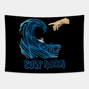 Surf Creation Michelangelo Big Blue Wave Tapestry