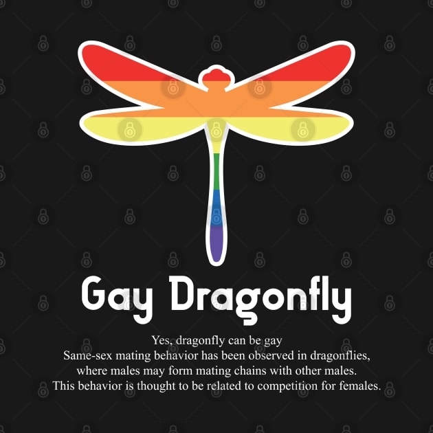 Gay Dragonfly G7w - Can animals be gay series - meme gift t-shirt by FOGSJ
