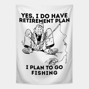 Retirement Gift Fishing Plan Tapestry