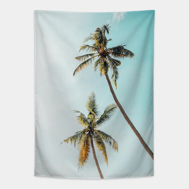 Summer Palm Trees Tapestry by NewburyBoutique