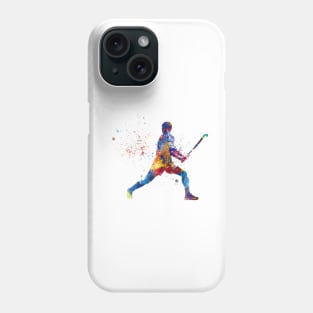 watercolor field hockey Phone Case