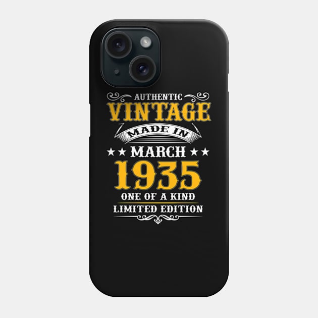 Made In March 1935 89Th Birthday Phone Case by MaciGalloway3