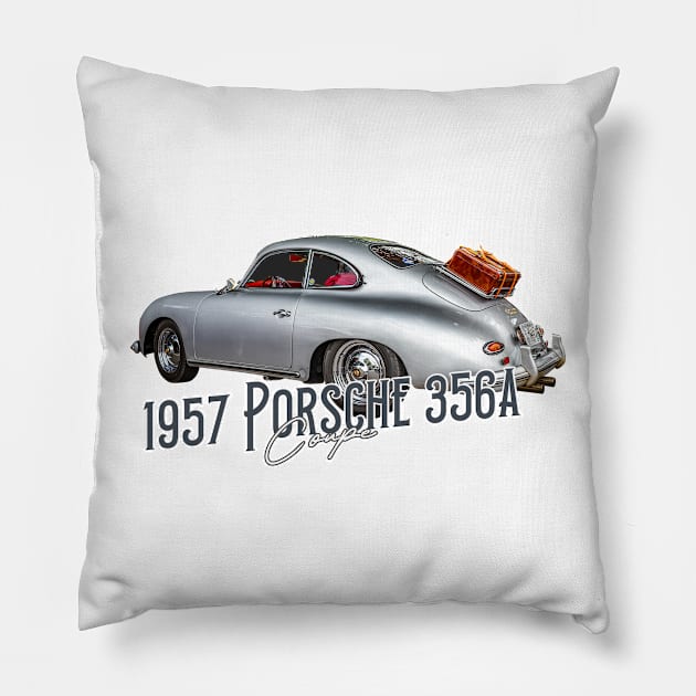 1957 Porsche 356A Coupe Pillow by Gestalt Imagery