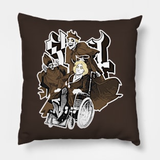 Funny Ghost Dark Brown Pillow