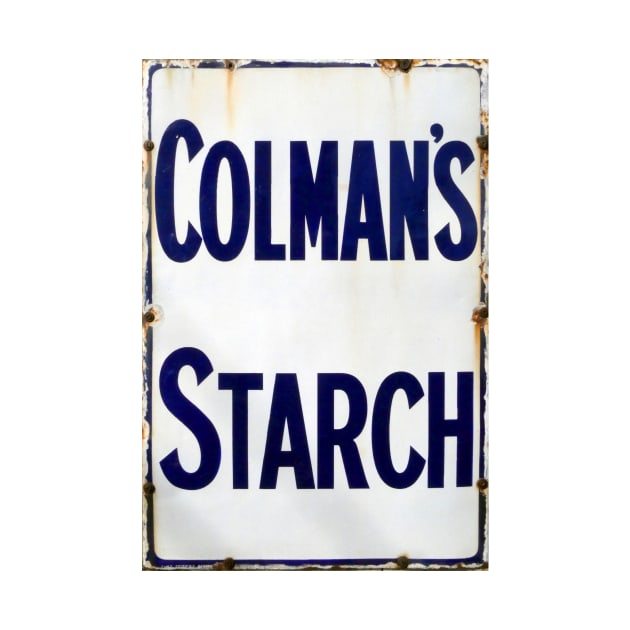 The Good Old Days of Starch, Vintage Enamel Sign. by JonDelorme