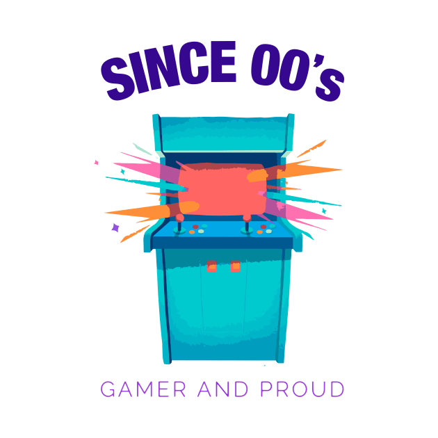 Since 2000s Gamer and Proud - Gamer gift - Retro Videogame by xaviervieira