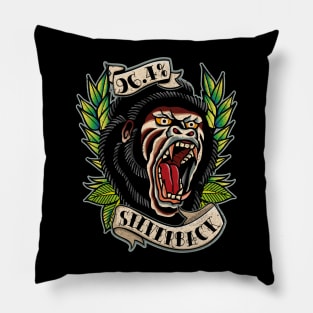 Traditional tattoo 96.4% Silverback Gym Apparel Pillow