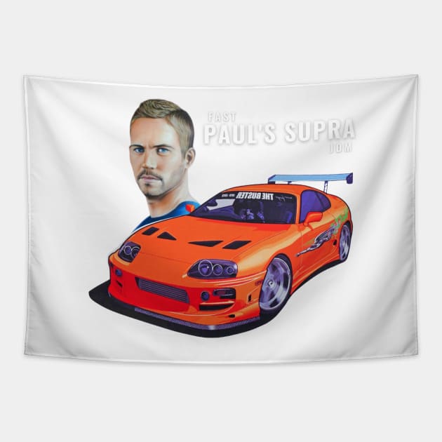 Paul walker's supra ( fast and furious ) Tapestry by MOTOSHIFT