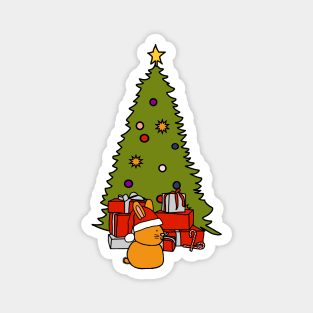 Cute Bunny and Christmas Tree Magnet