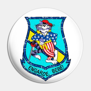 F-14 Tomcat - Engarde, Bebé - Grunge Style Pin