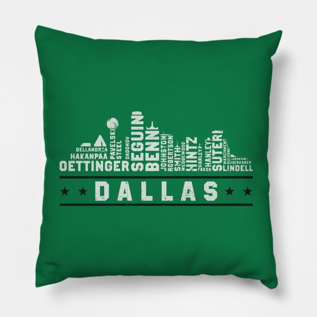 Dallas Hocket Roster Skyline 23 Pillow by ClarityMacaws