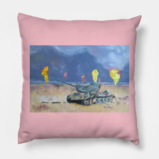 Persian gulf Pillow by Miguel Castro Dinamarca paint