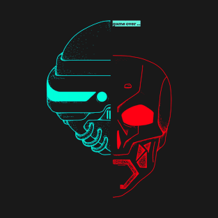 Game Over Cyberpunk Futuristic Art T-Shirt