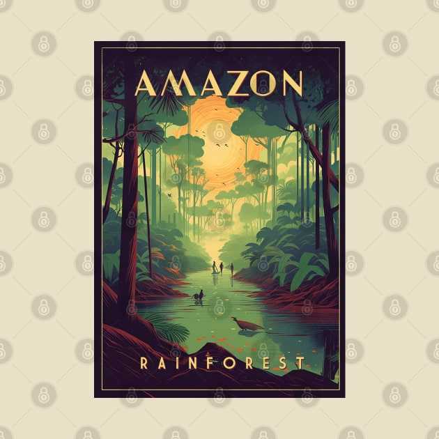 Amazon Rainforest by Retro Travel Design