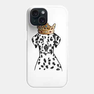 Dalmatian Dog King Queen Wearing Crown Phone Case