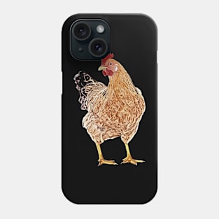 Easter Egger Chicken Rooster Watercolor Painting Phone Case