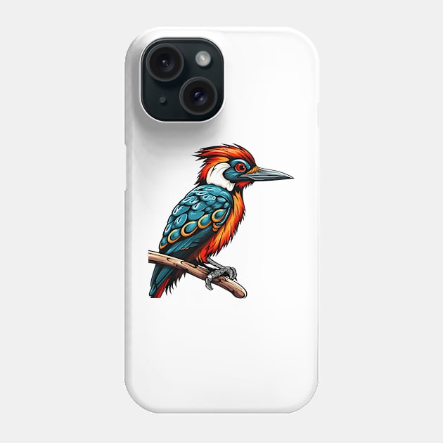 Colorful bird design Phone Case by Nosametee