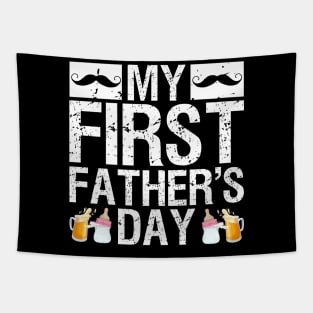 Mens Funny First Father's Day Present Beer Baby Bottle New Daddy Tapestry